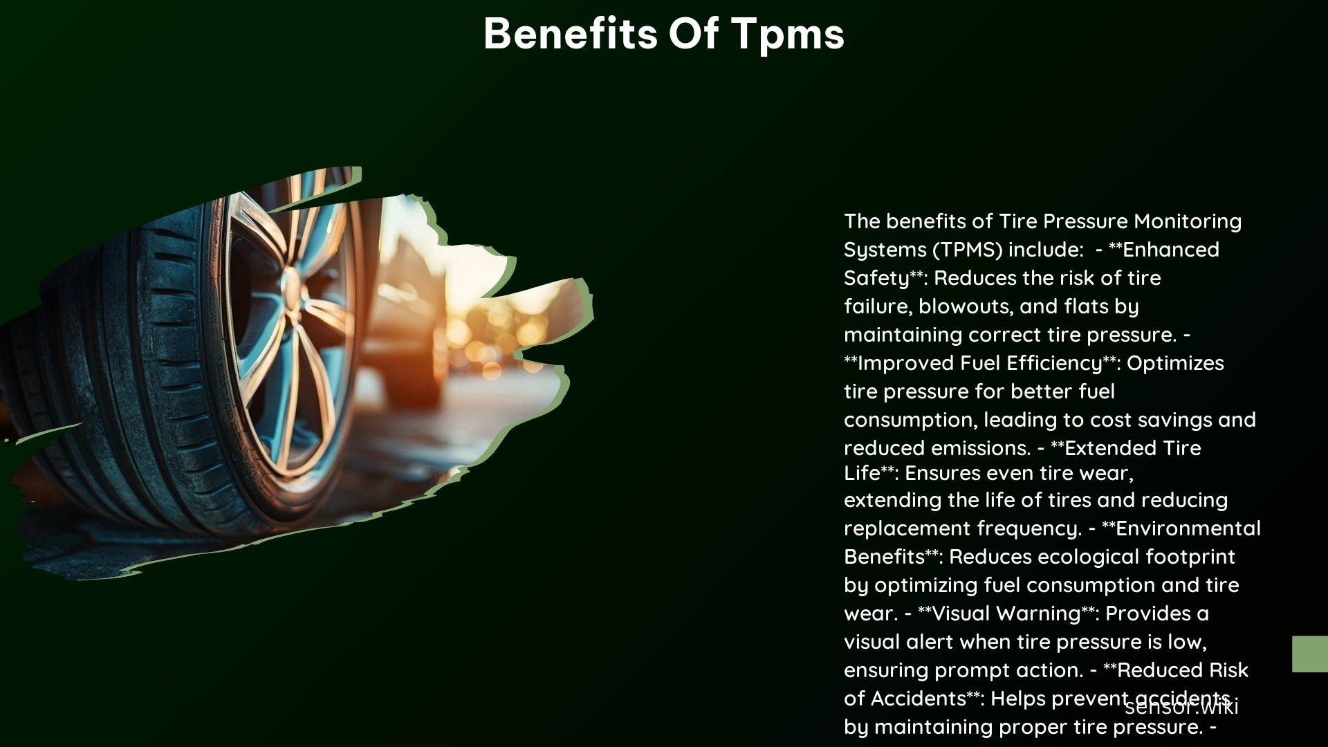 Benefits of Tpms