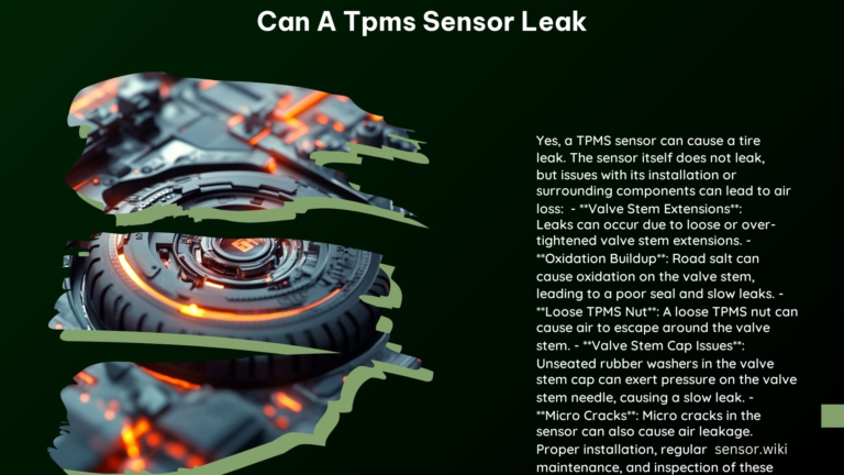 Can a Tpms Sensor Leak