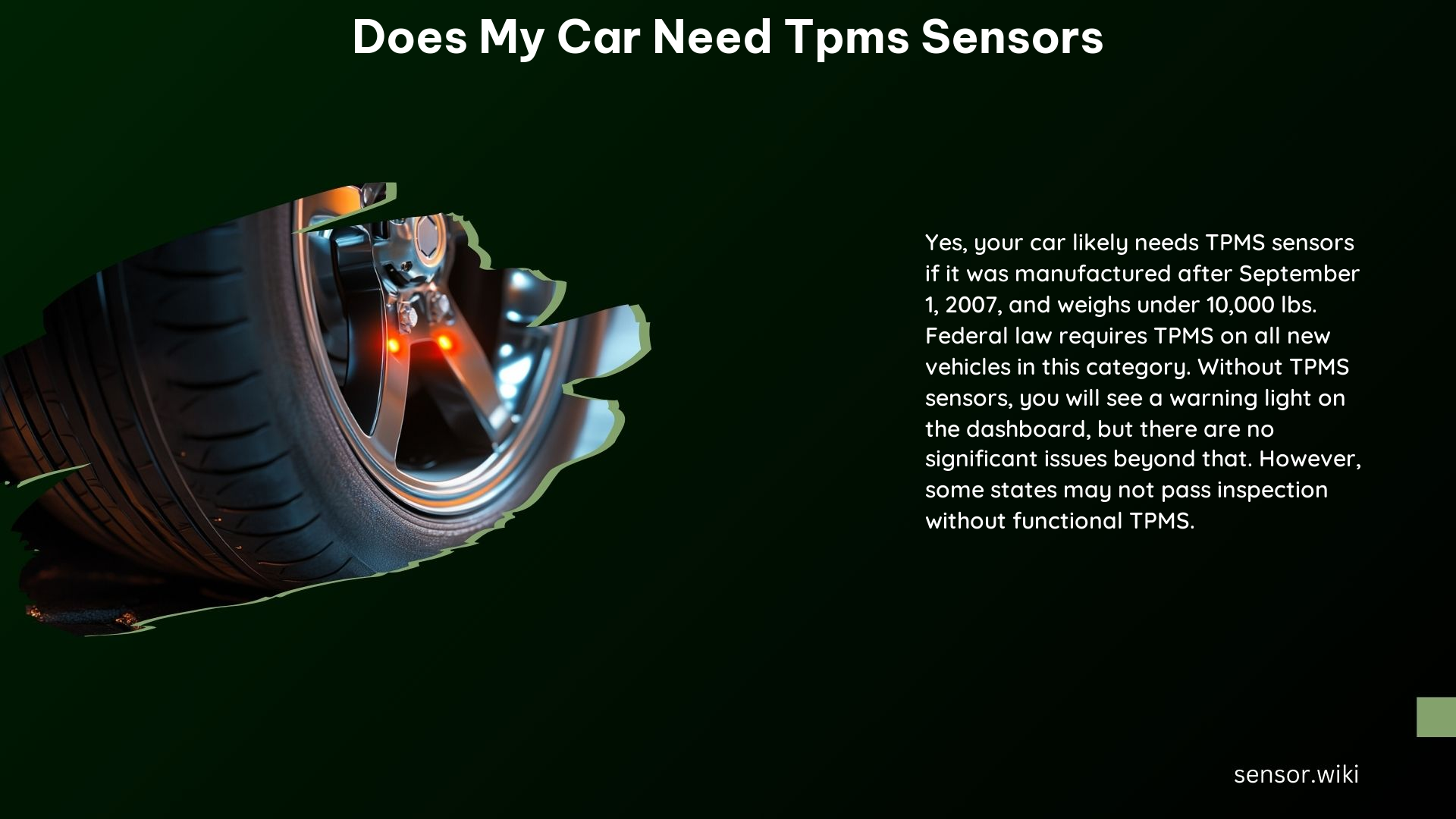 Does My Car Need Tpms Sensors