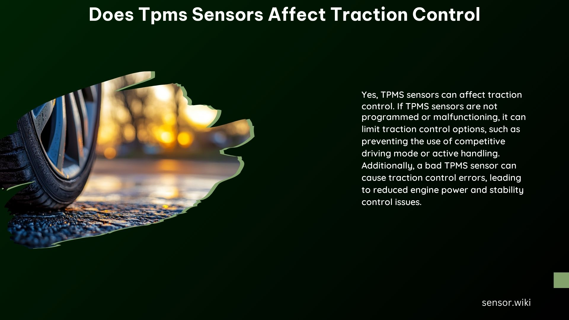 Does Tpms Sensors Affect Traction Control