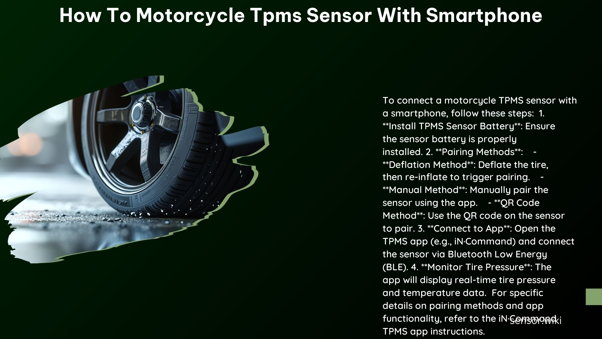 How to Motorcycle Tpms Sensor With Smartphone