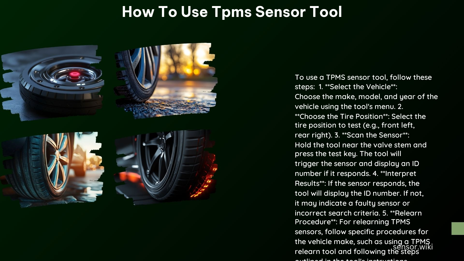 How to Use Tpms Sensor Tool