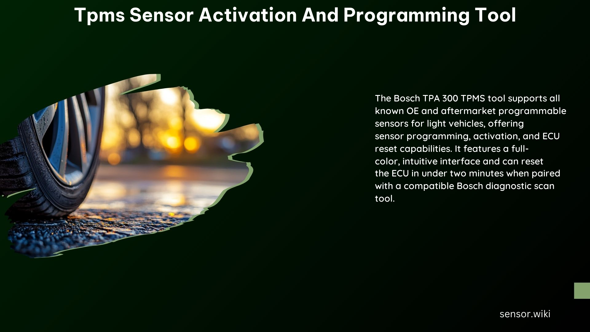 Tpms Sensor Activation and Programming Tool