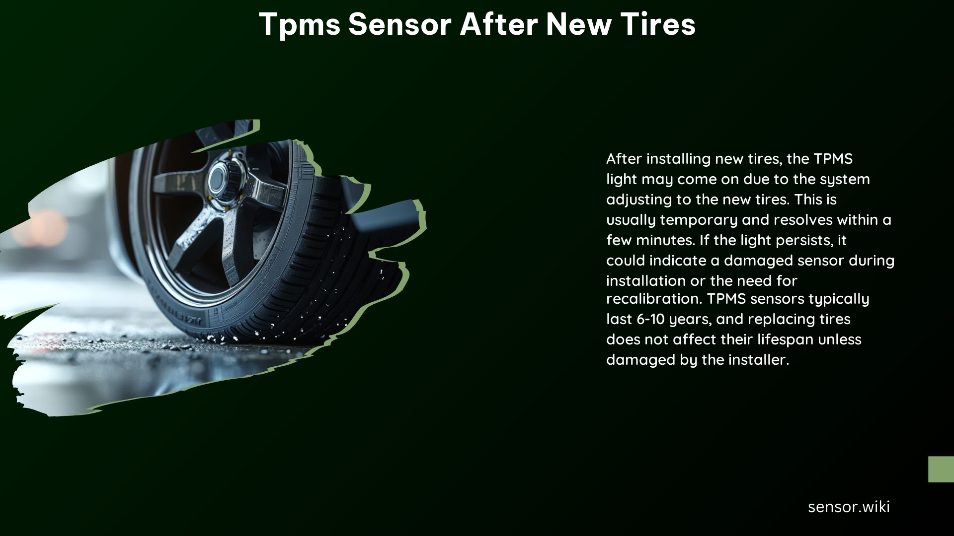 Tpms Sensor After New Tires