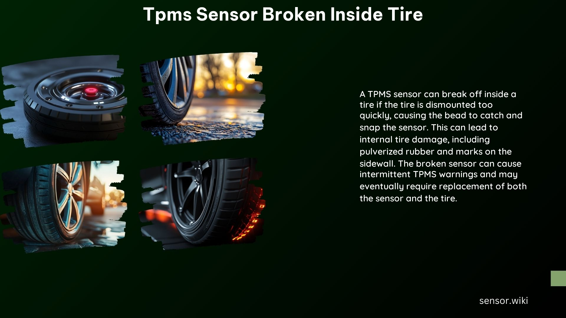 Tpms Sensor Broken Inside Tire