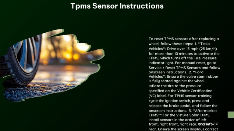 Tpms Sensor Instructions