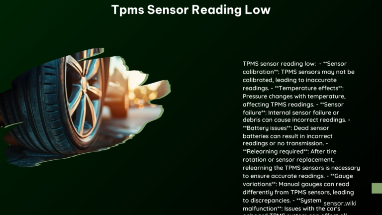 Tpms Sensor Reading Low