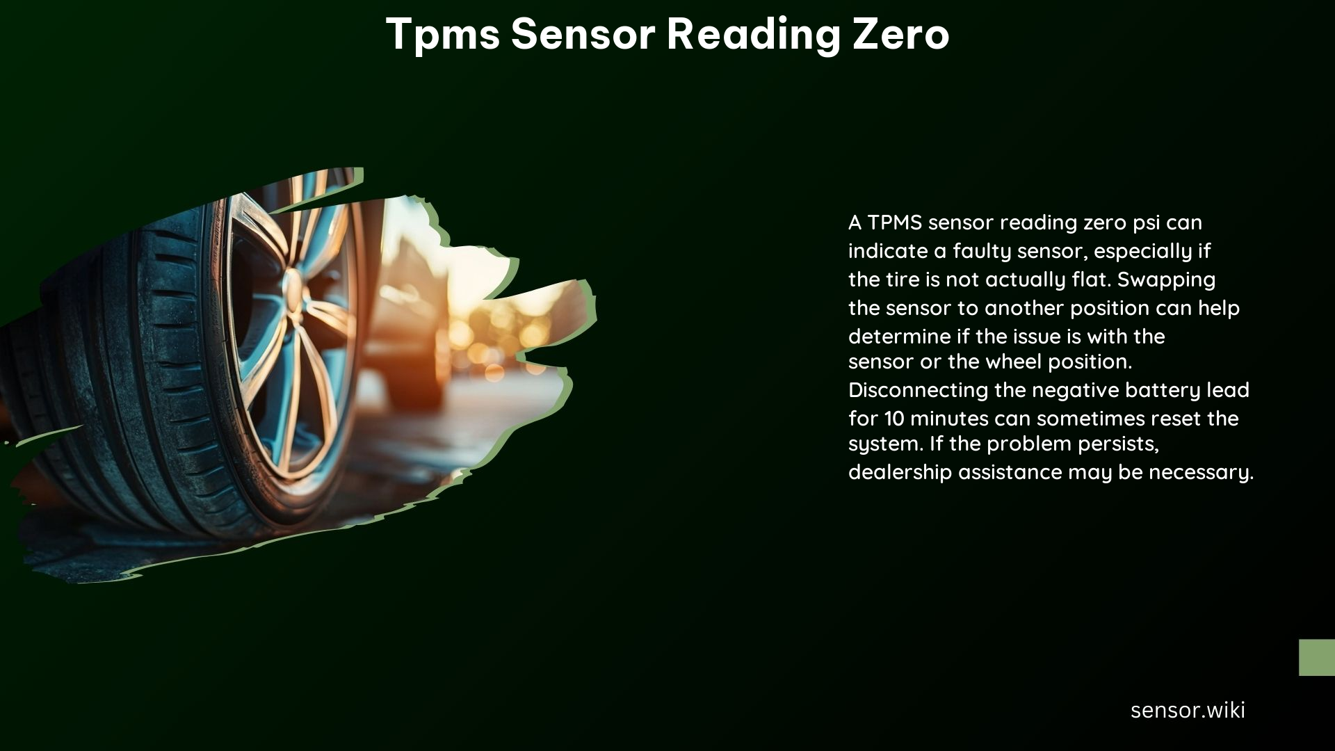 Tpms Sensor Reading Zero