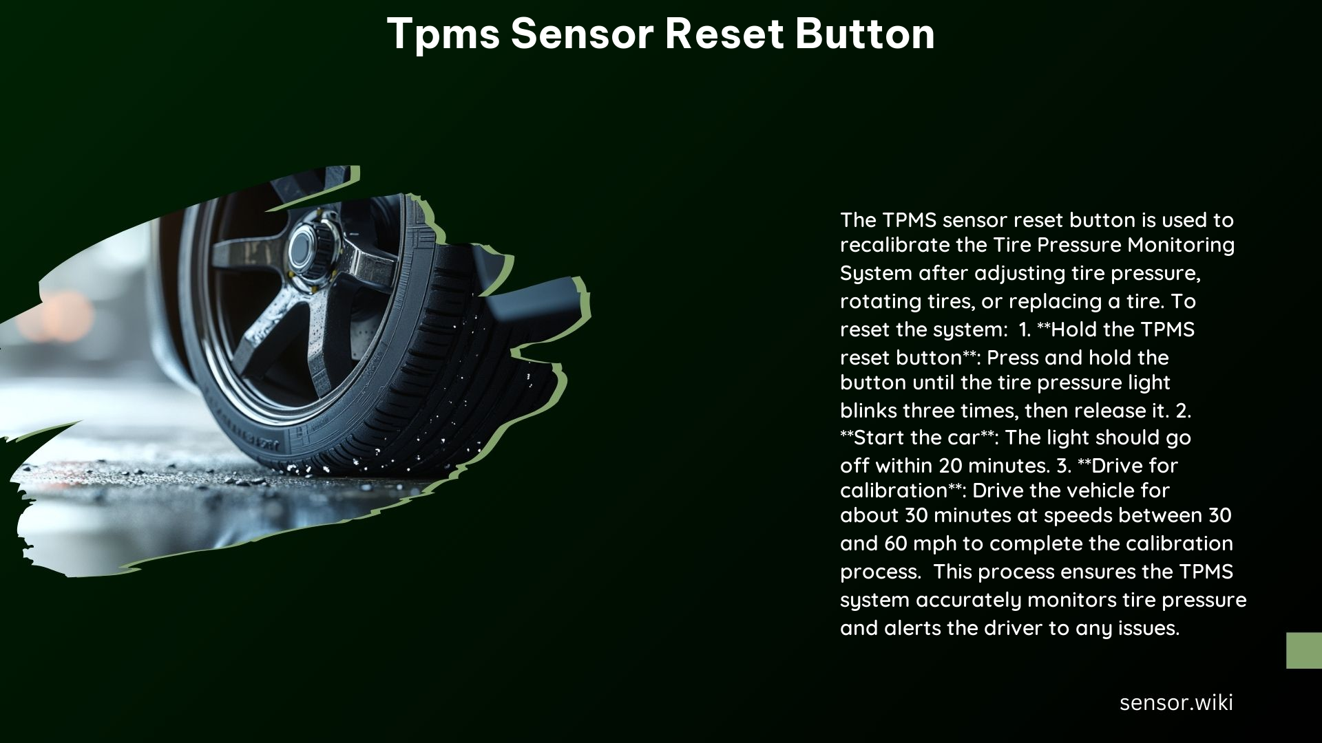 Tpms Sensor Reset Button