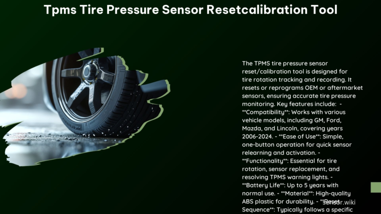 Tpms Tire Pressure Sensor Resetcalibration Tool