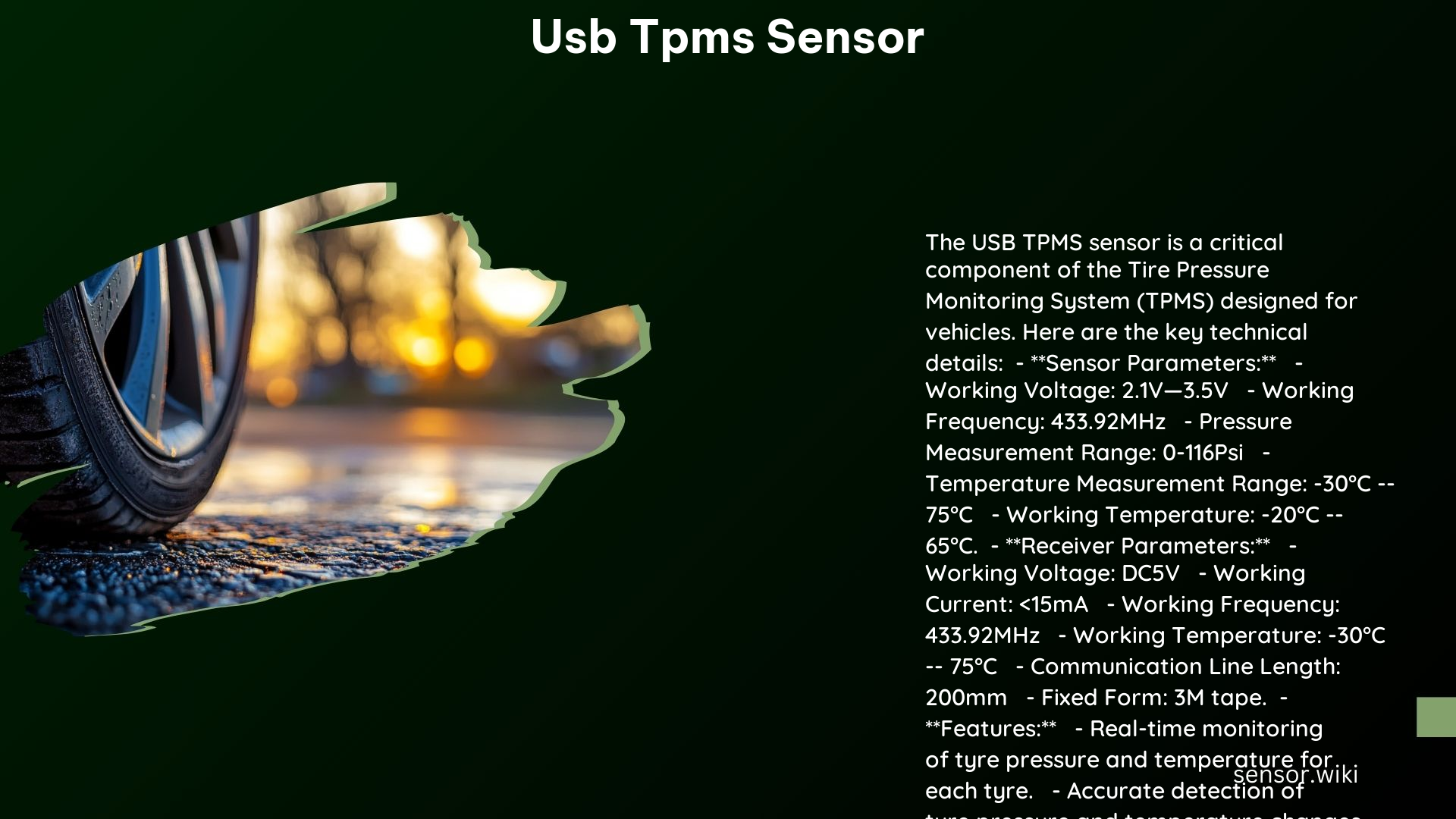 USB Tpms Sensor