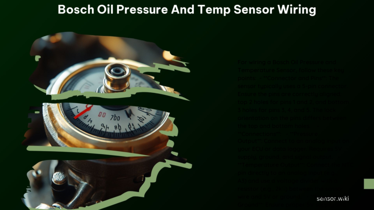 Bosch Oil Pressure and Temp Sensor Wiring 2