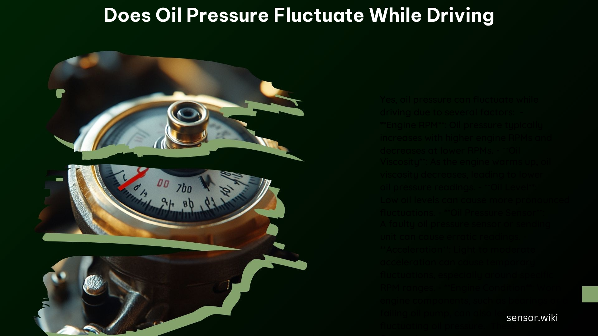 Does Oil Pressure Fluctuate While Driving