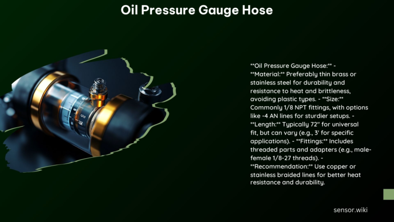 Oil Pressure Gauge Hose