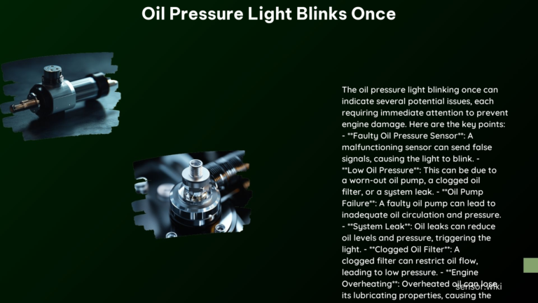 Oil Pressure Light Blinks Once