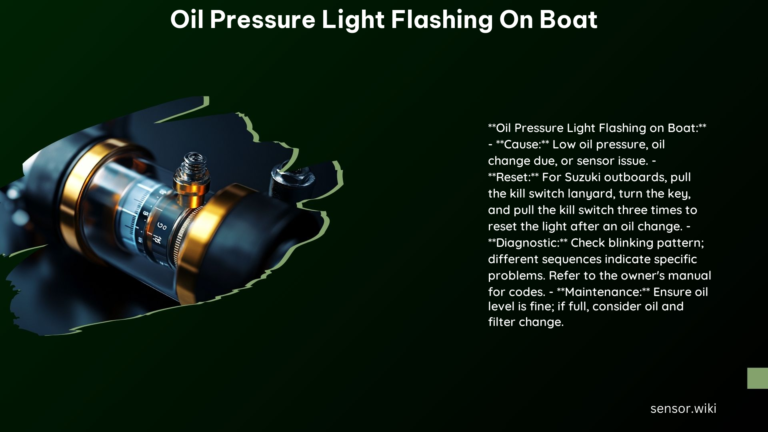 Oil Pressure Light Flashing on Boat