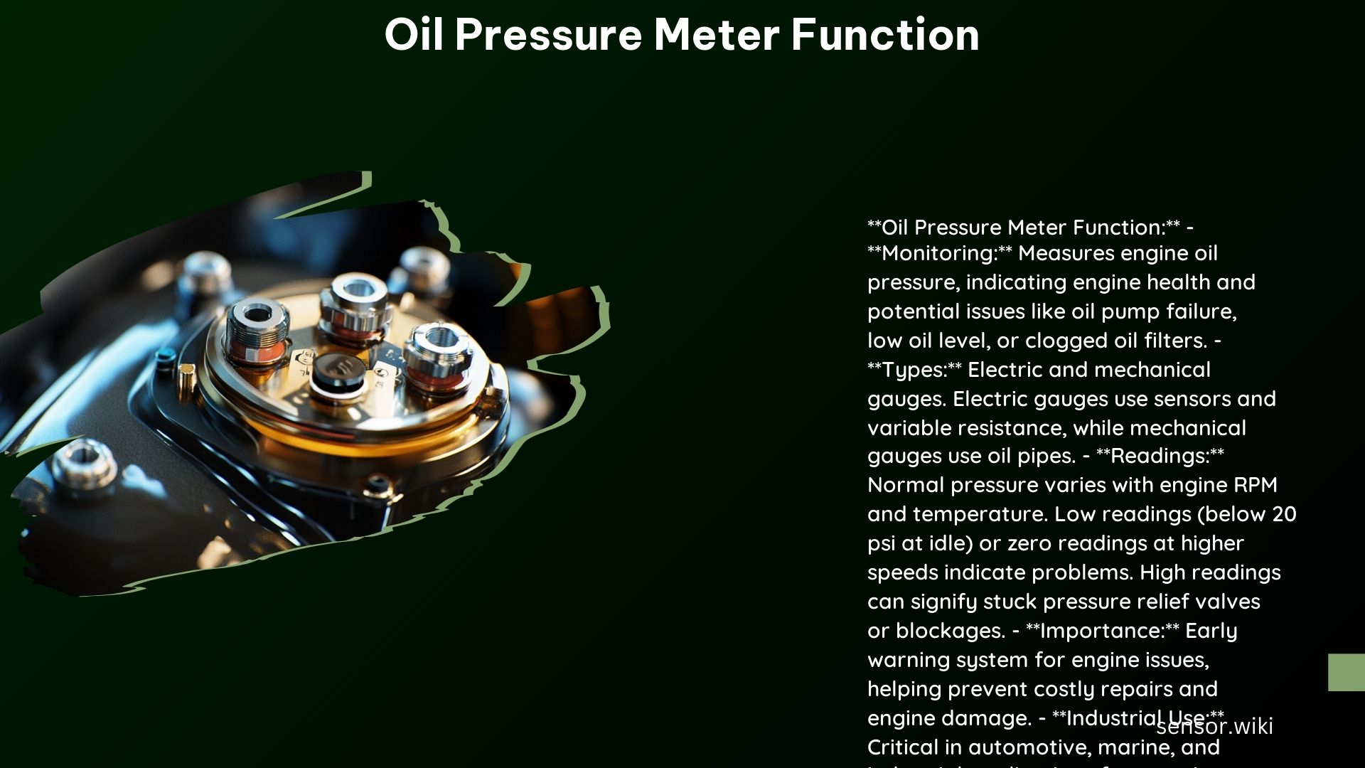 Oil Pressure Meter Function