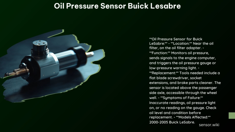 Oil Pressure Sensor Buick Lesabre
