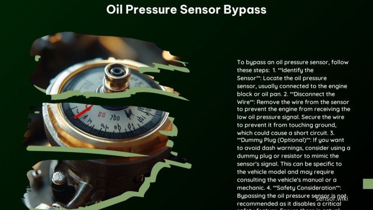 Oil Pressure Sensor Bypass