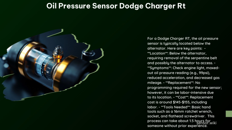 Oil Pressure Sensor Dodge Charger Rt