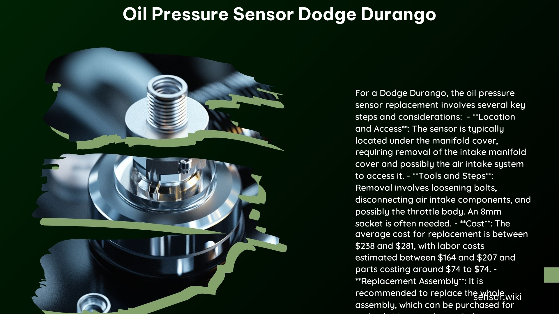 Oil Pressure Sensor Dodge Durango