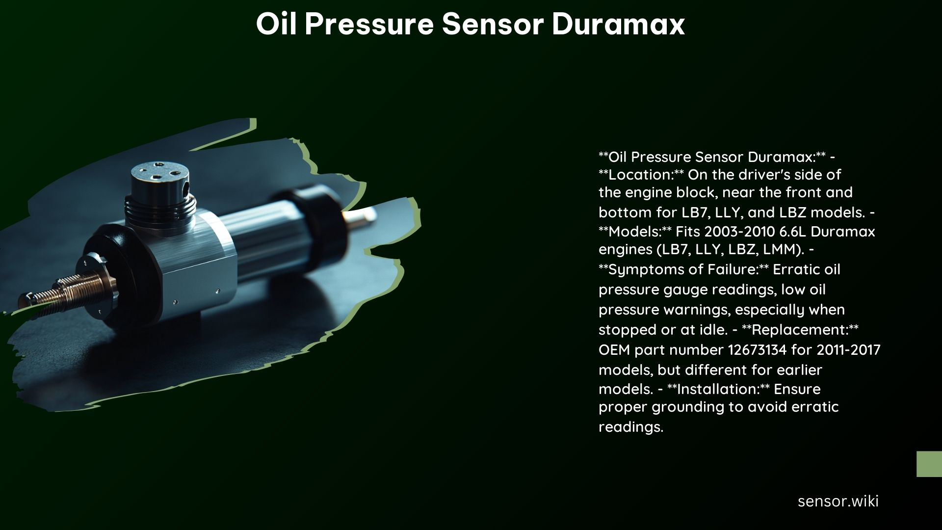 Oil Pressure Sensor