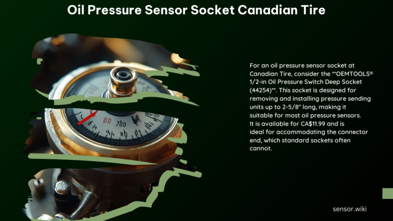 Oil Pressure Sensor Socket Canadian Tire