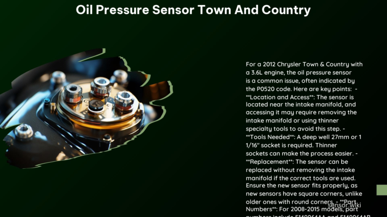 Oil Pressure Sensor Town and Country