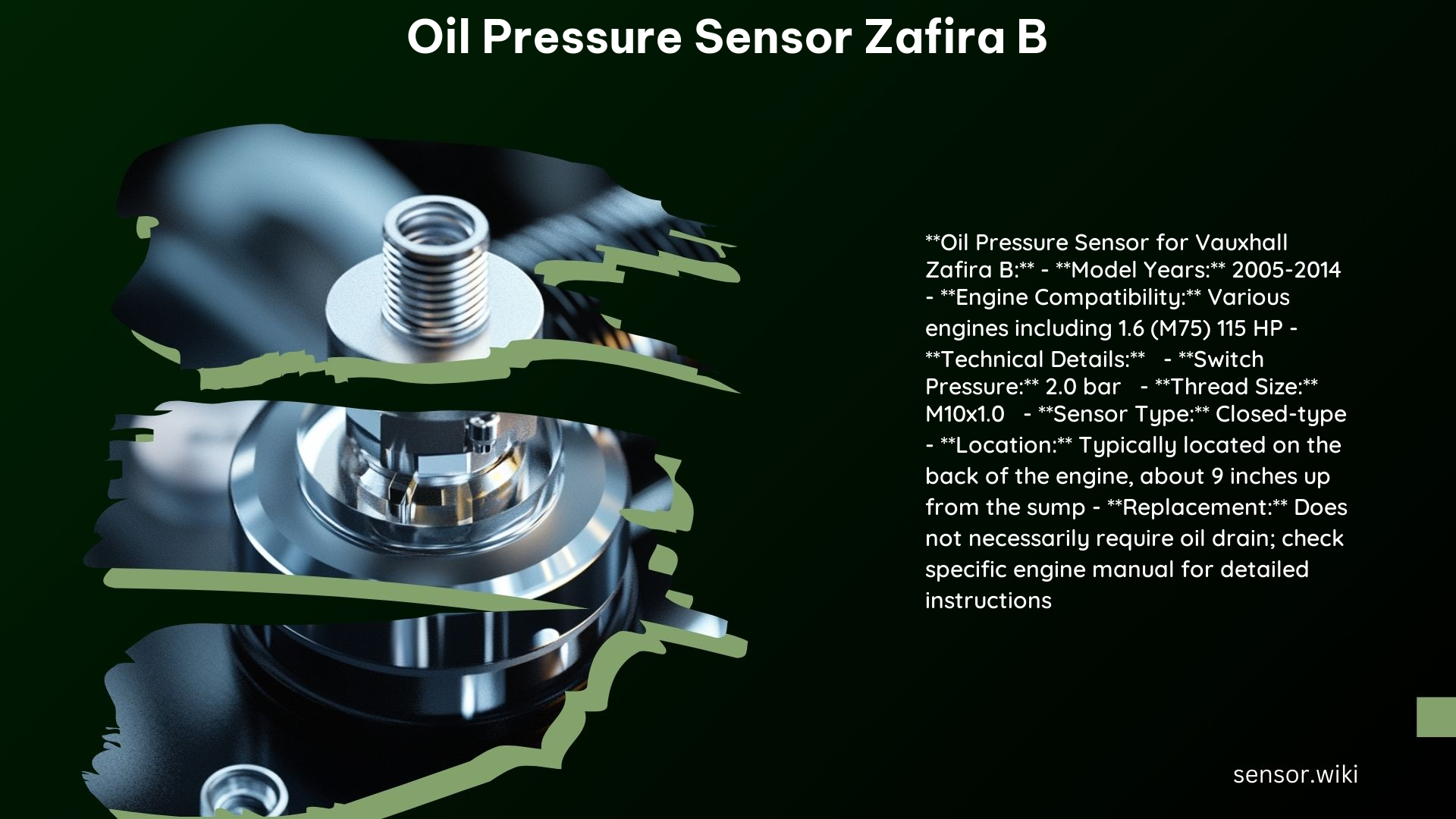 Oil Pressure Sensor Zafira B