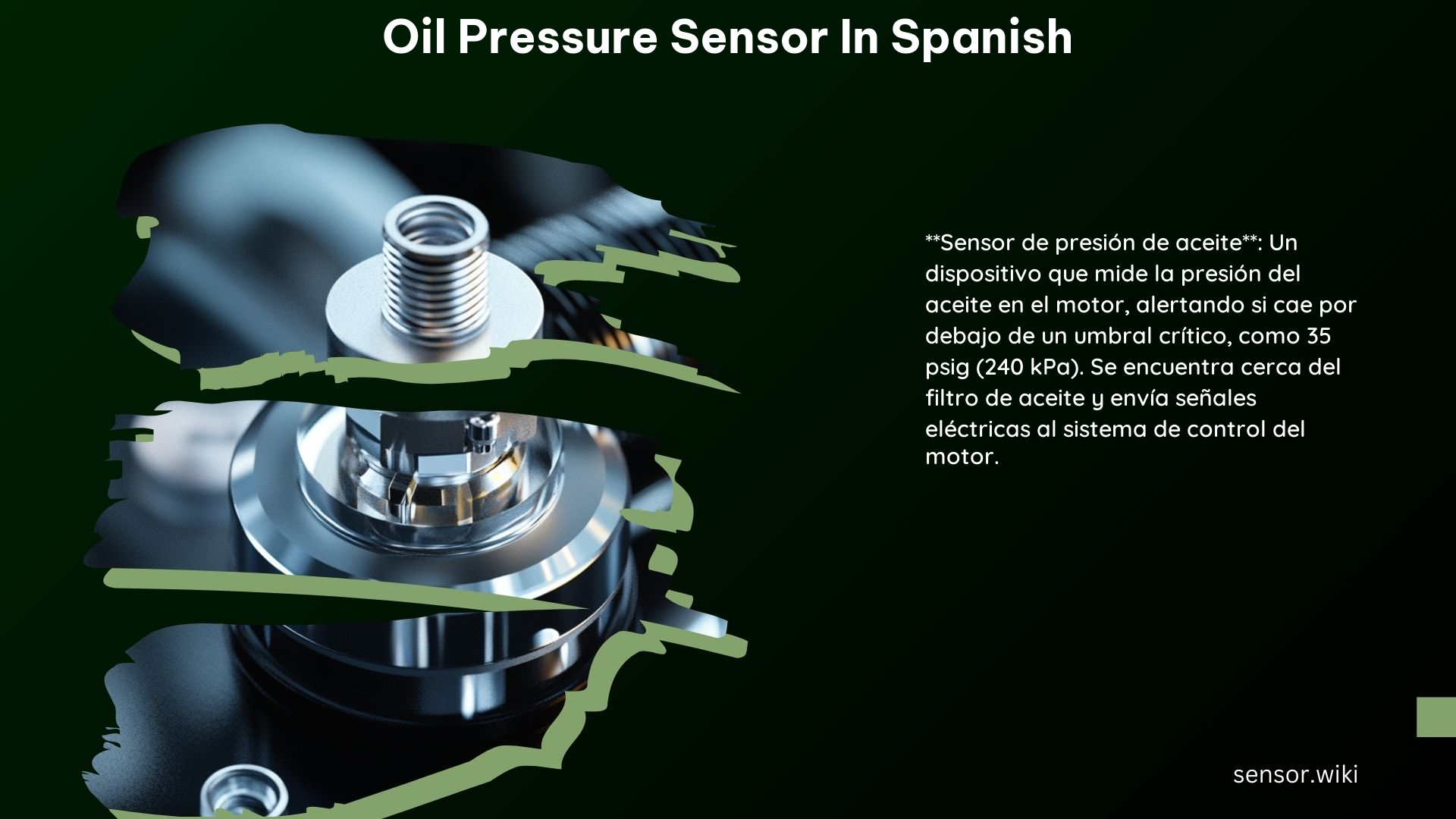 Oil Pressure Sensor in Spanish