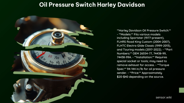 Oil Pressure Switch Harley Davidson