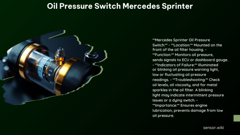 Oil Pressure Switch Mercedes Sprinter