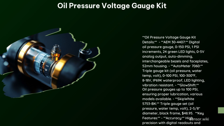 Oil Pressure Voltage Gauge Kit