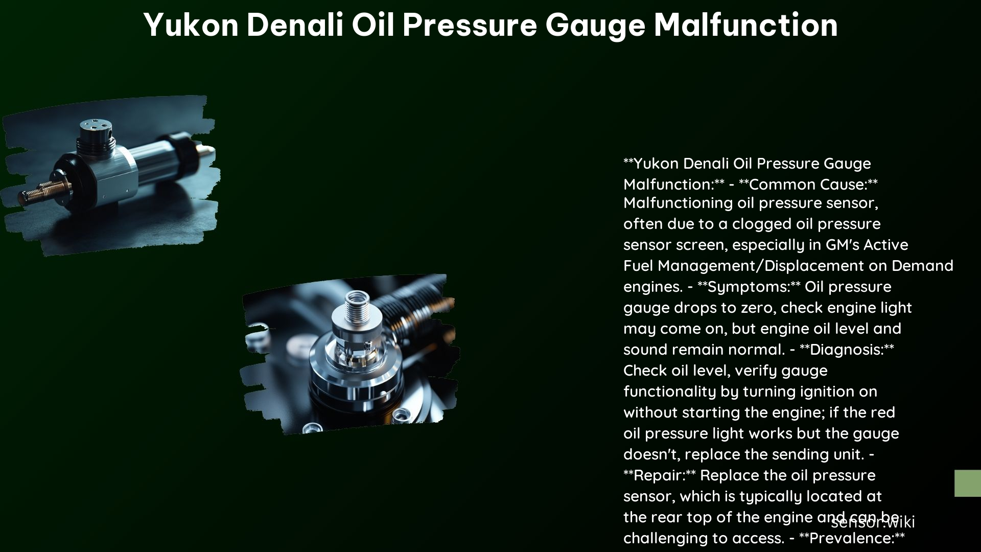Yukon Denali Oil Pressure Gauge Malfunction