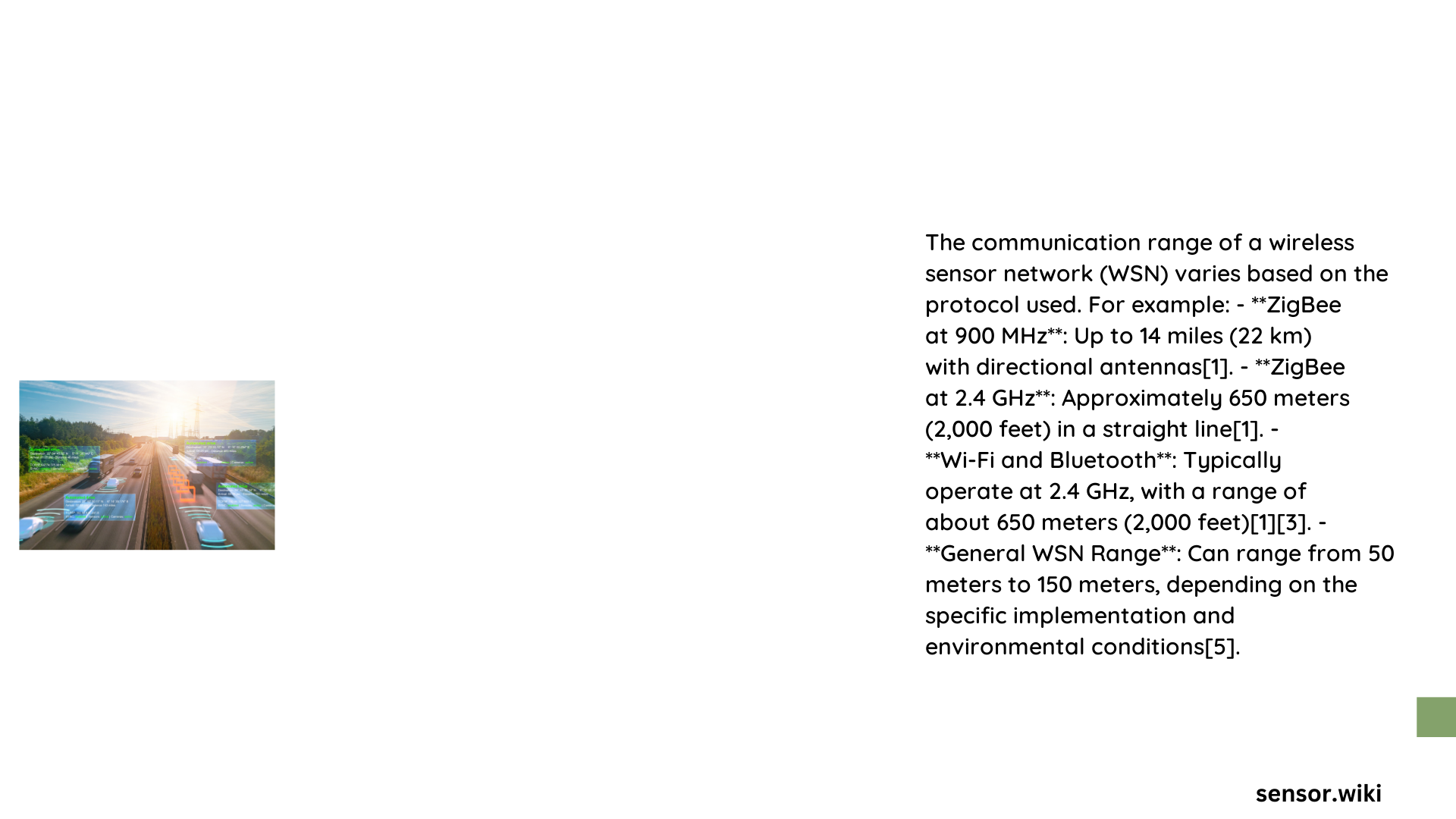 communication range of wireless sensor network
