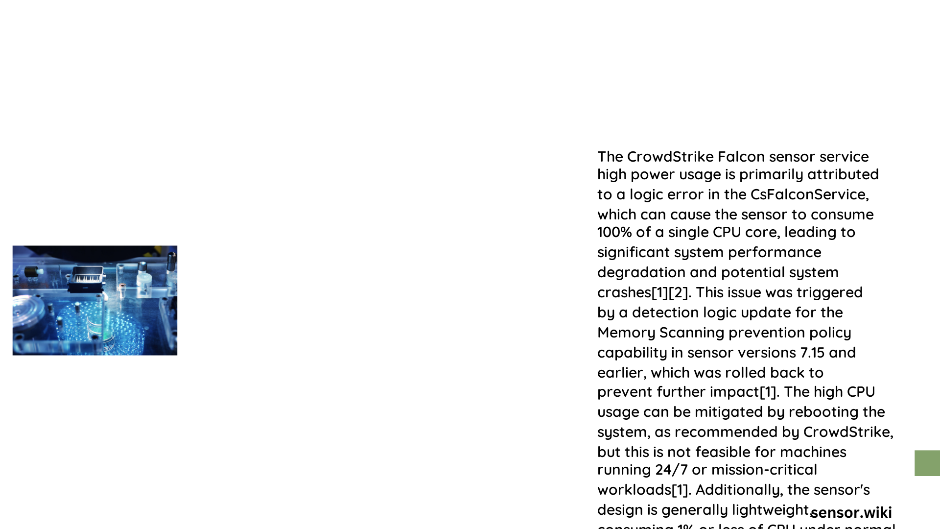 crowdstrike falcon sensor service high power usage
