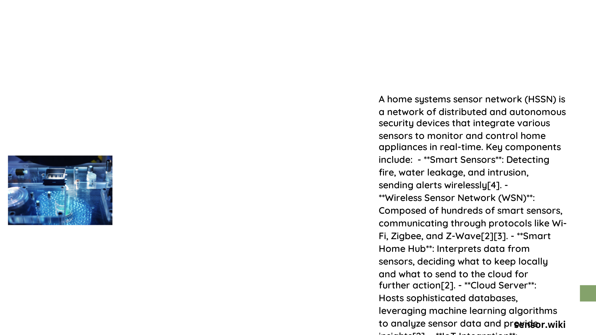 home systems sensor network