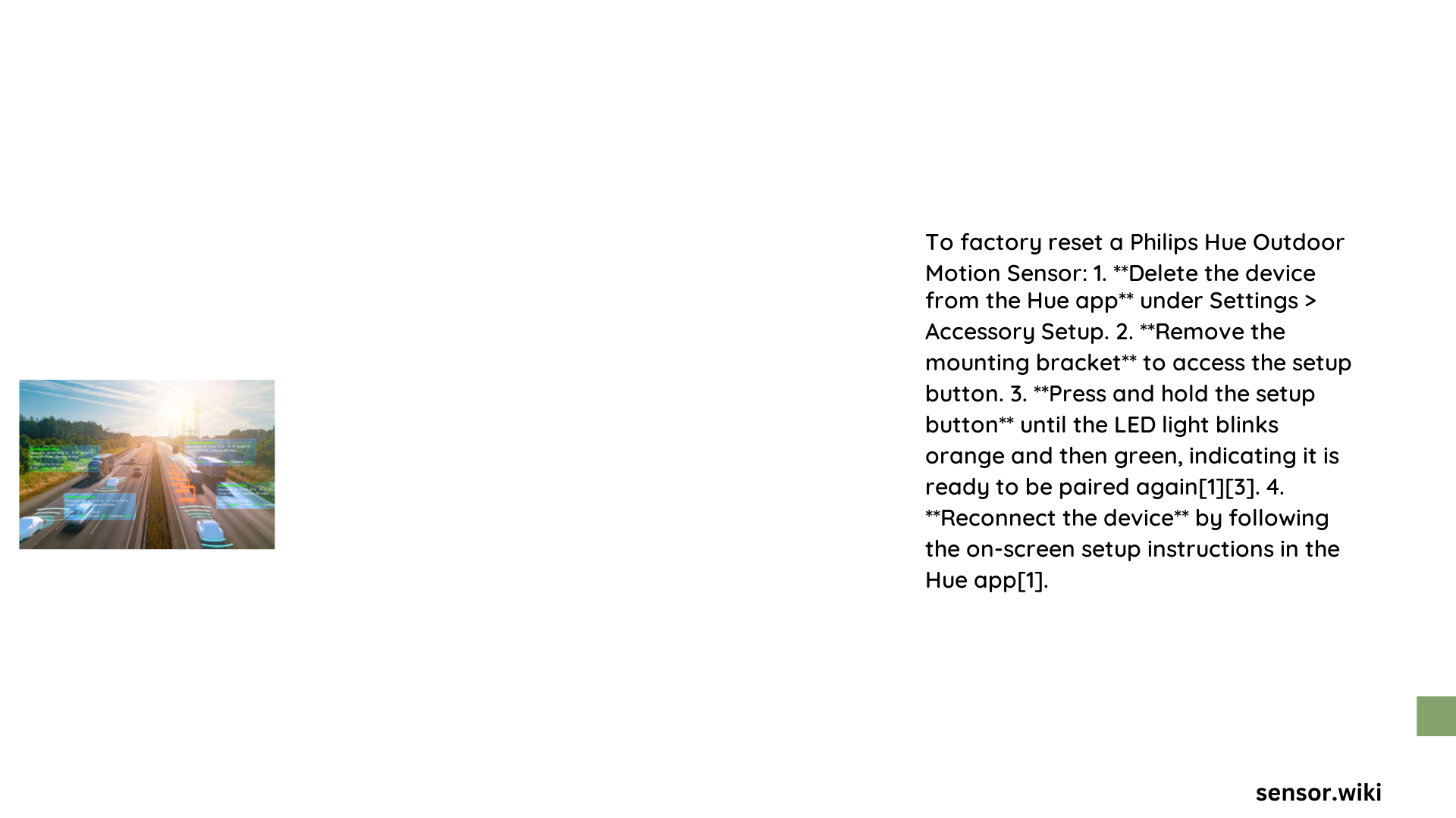 hue outdoor motion sensor factory reset