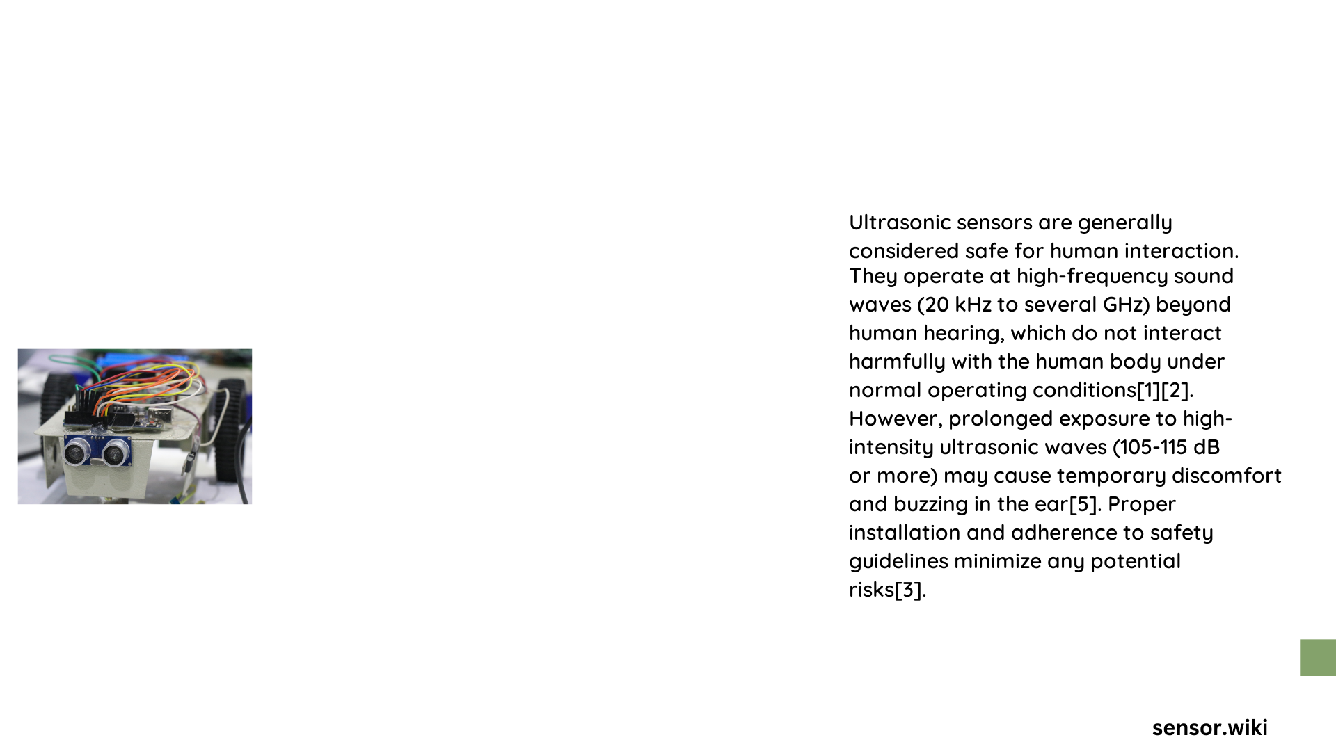 is ultrasonic sensor harmful to humans