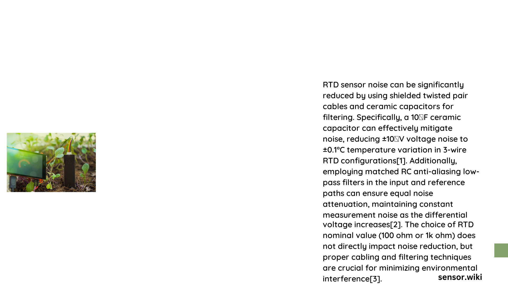 rtd sensor noise