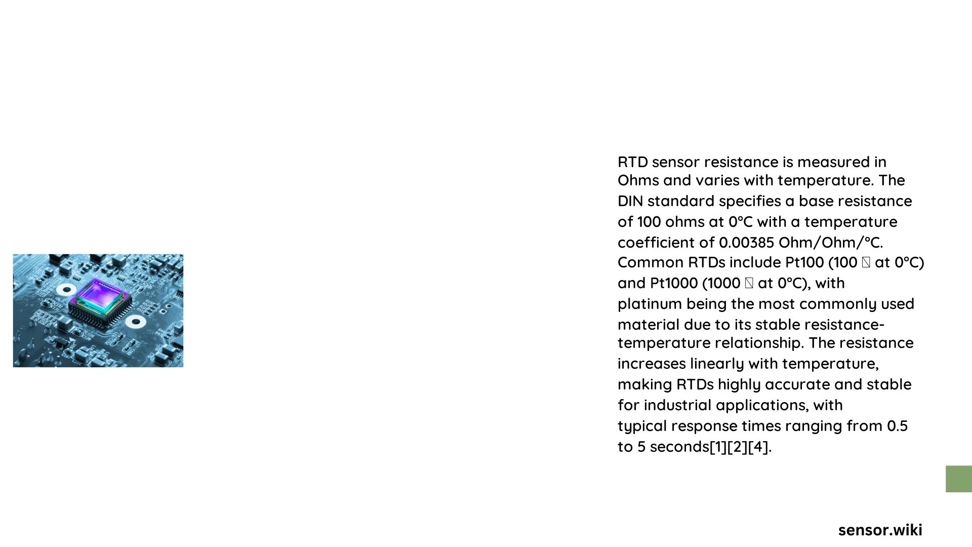 rtd sensor resistance