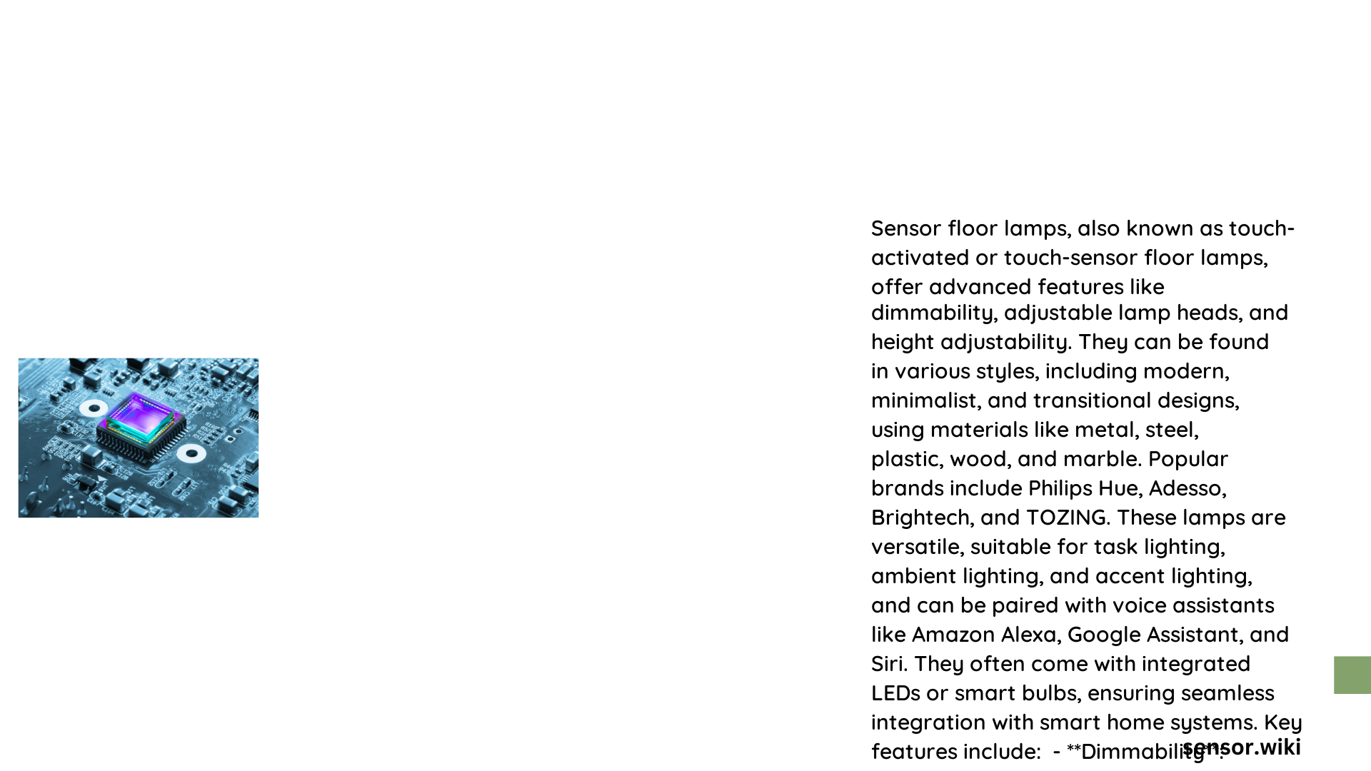 sensor floor lamps