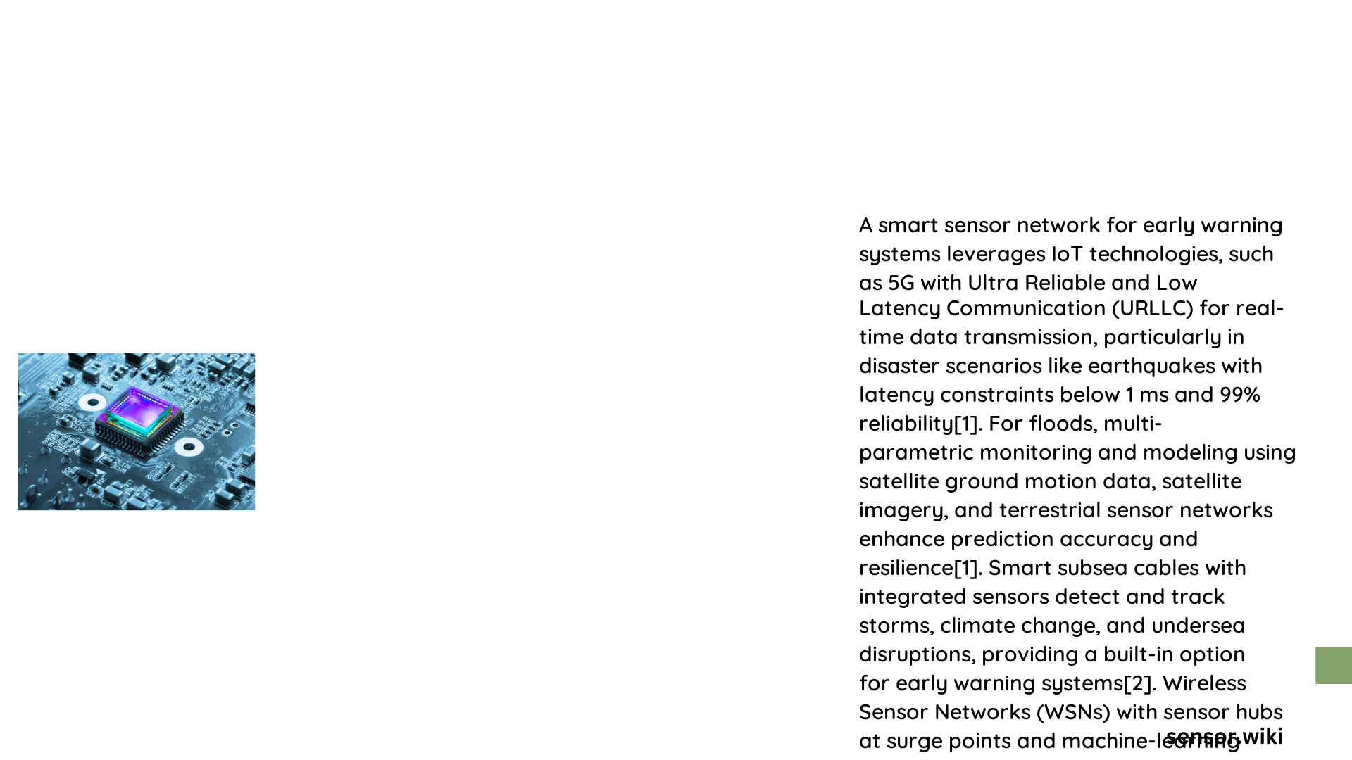 smart sensor network for early warning