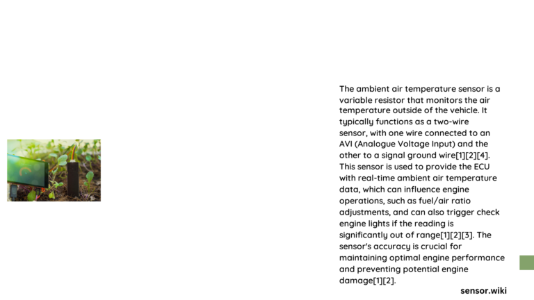 the ambient air temperature sensor is a variable resistor that monitors