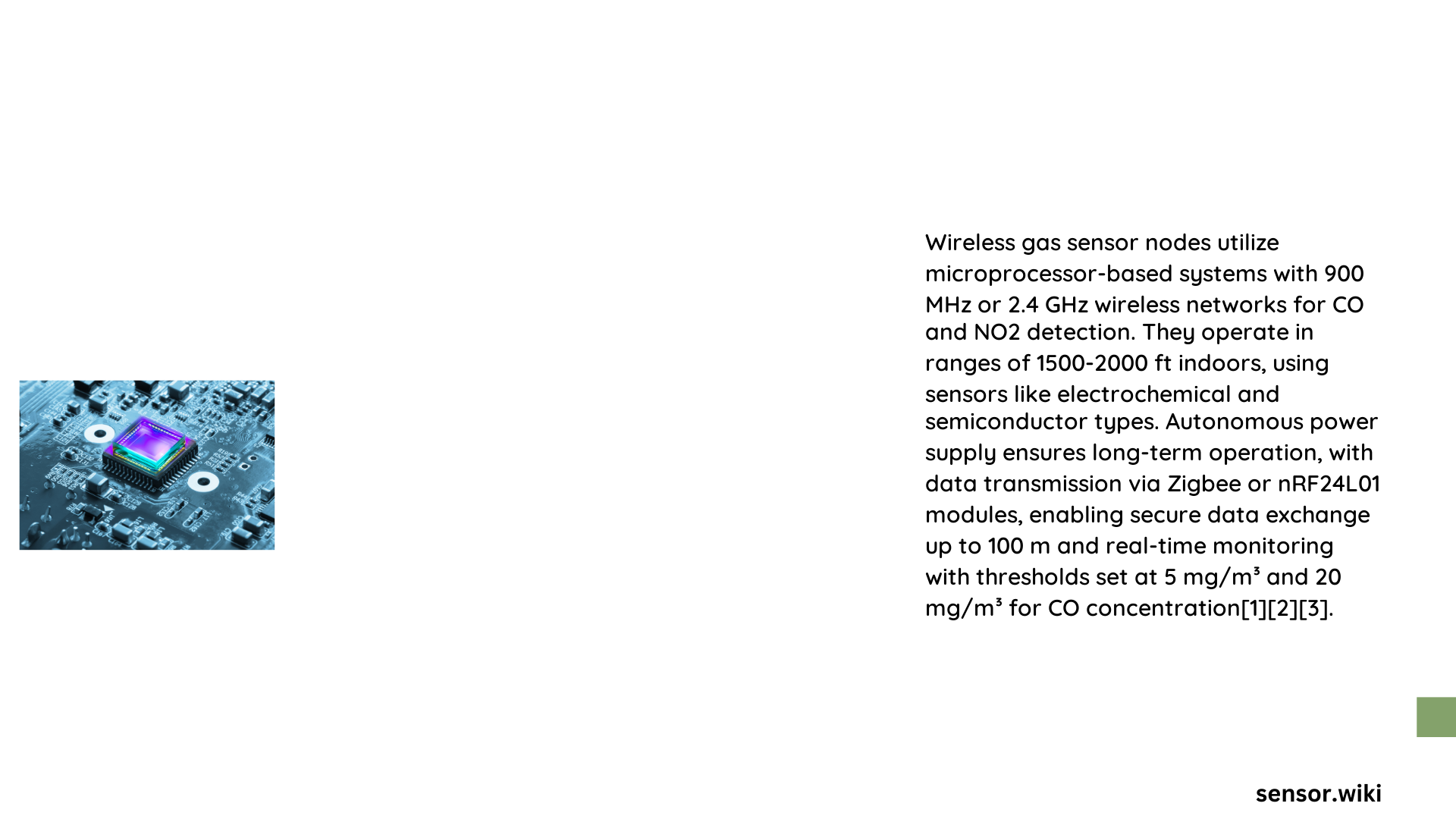 wireless gas sensor nodes