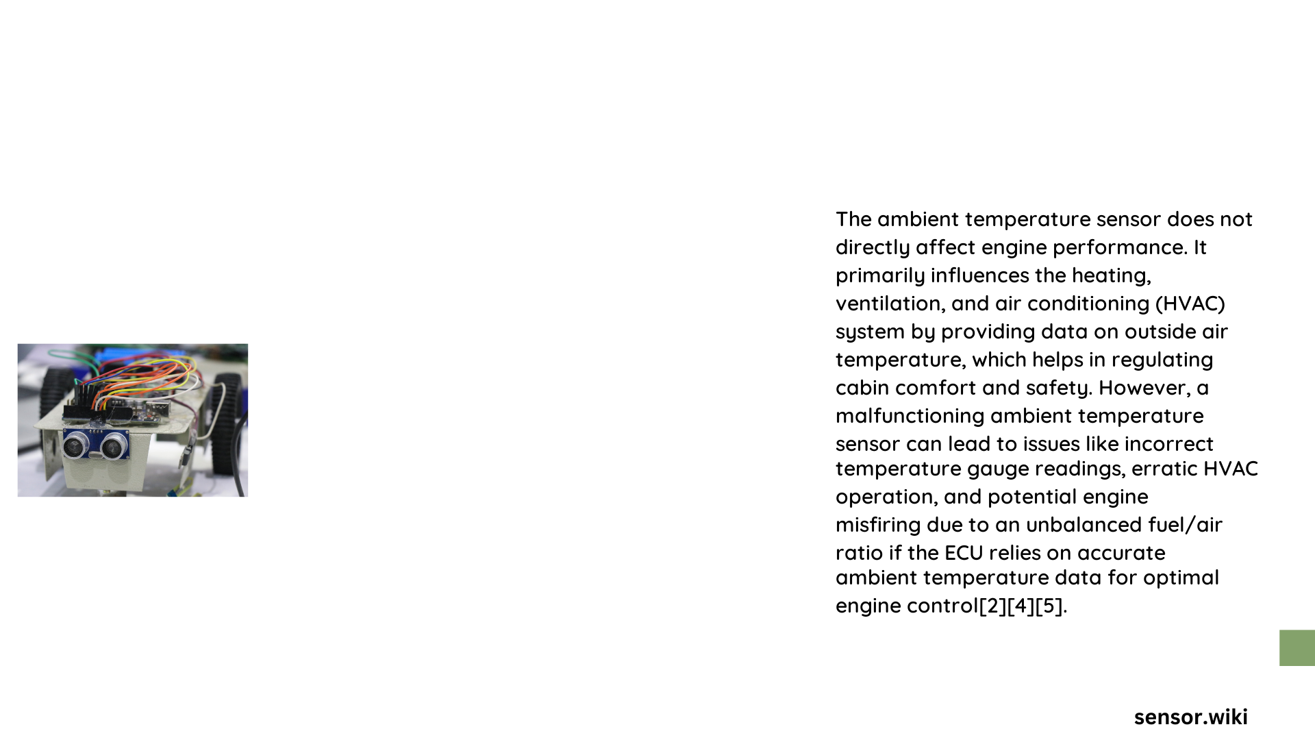 does ambient temperature sensor affect engine