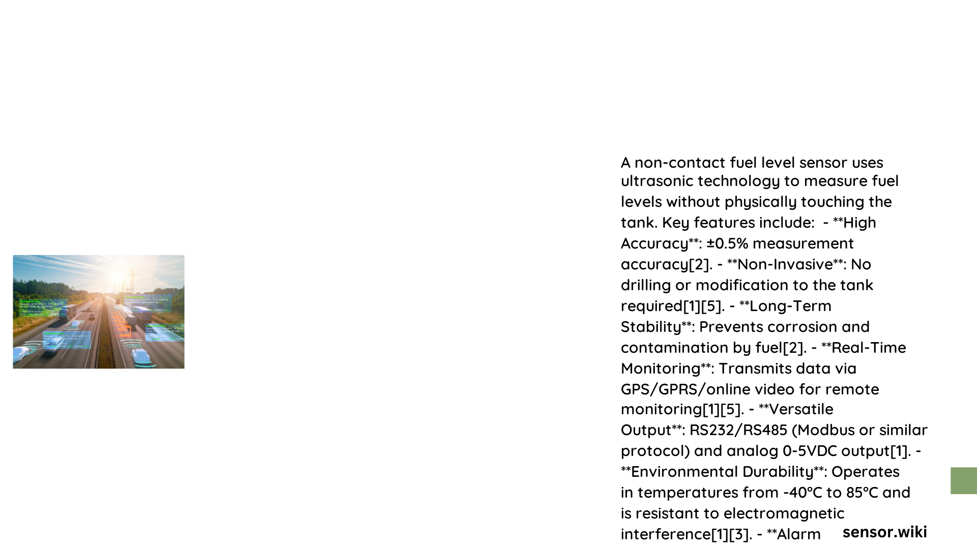fuel level sensor non contact