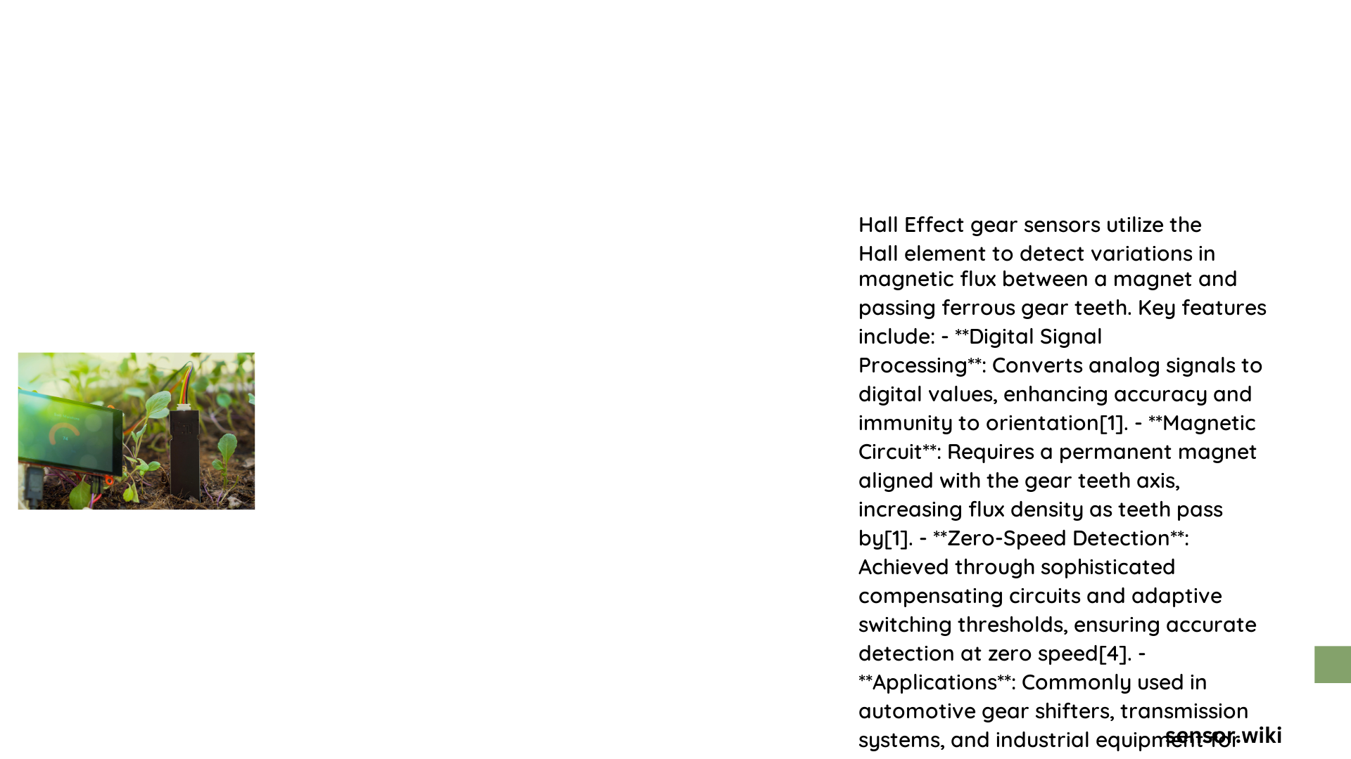 hall effect sensor gear