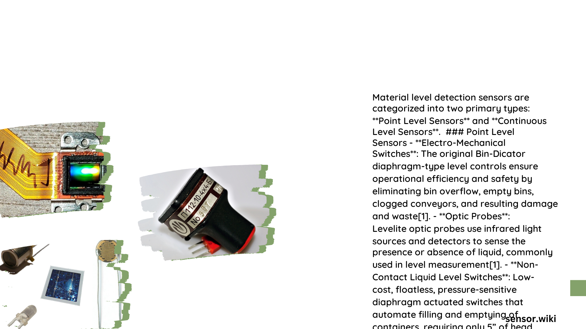 material level detection sensor