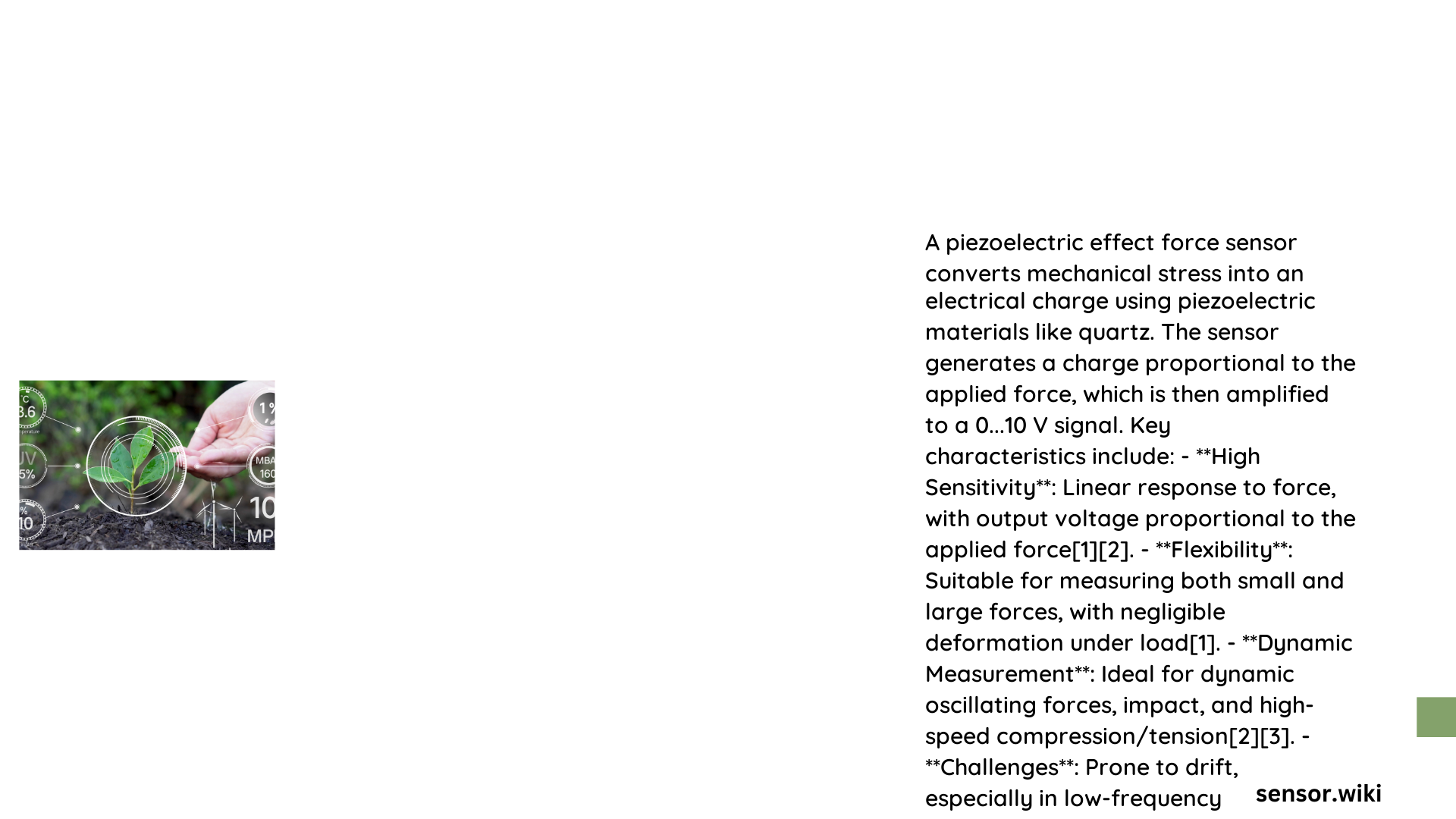 piezoelectric effect force sensor